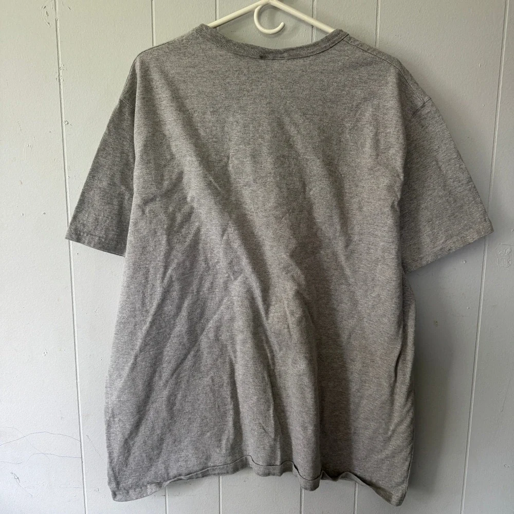 Champion Mens 2XL Heather Gray Script Logo Graphic Short Sleeve T-Shirt XXL - Picture 2 of 6